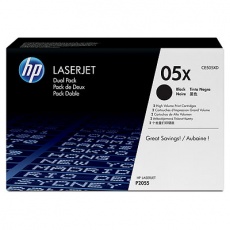 HP 05X Black 2-pack LJ Toner Cart, CE505XD (6,500 / 6,500 pages)