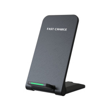 BAZAR - 1stCOOL bezdrátová QI nabíječka H18, skládací stojánek, USB-C, černá, poškozený obal