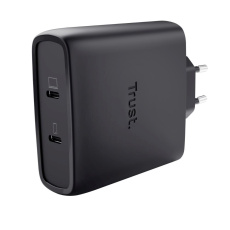 TRUST napájecí adaptér MAXO 100W 2-Port, USB-C, černá