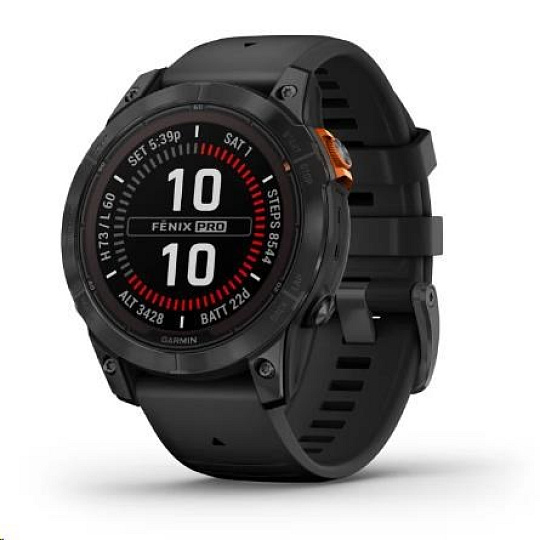 Garmin fenix® 7 Pro – Solar Edition, Gray / Black Band, EU