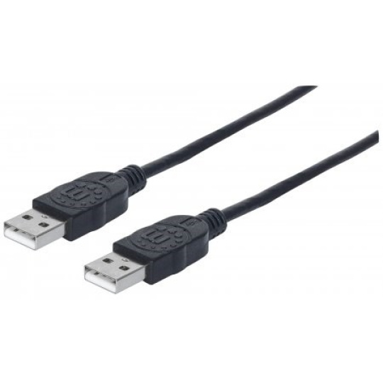 MANHATTAN kabel USB 2.0, Type-A Male to Type-A Male, 1,8m, Black