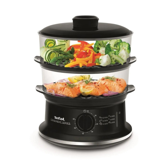 Tefal Convenient VC140131 parní hrnec, 900 W, 6 l, miska na rýži, černá