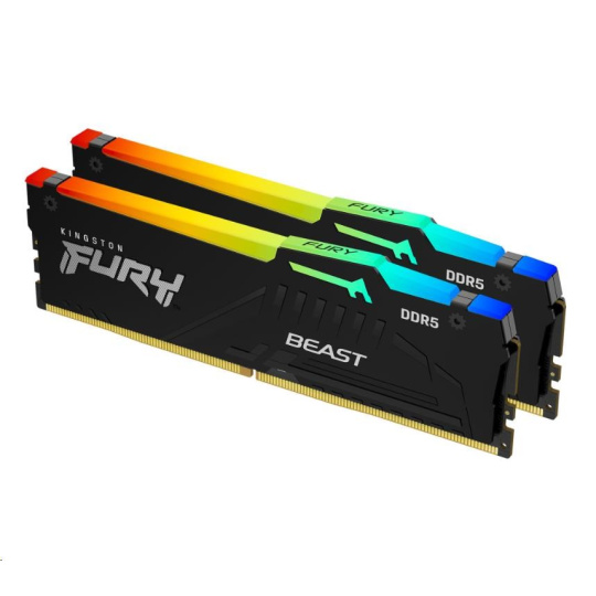 KINGSTON DIMM DDR5 64GB (Kit of 2) 5600MT/s CL36 FURY Beast RGB EXPO