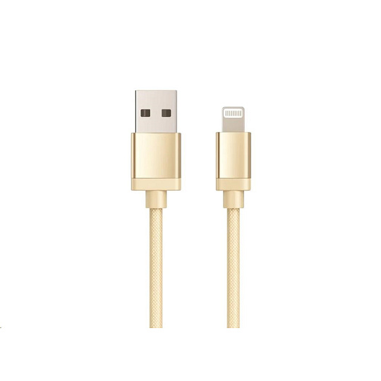 WG - Datový kabel Lightning MFI na USB-A, 1 metr, zlatá WG - Datový kabel Lightning MFI na USB-A, 1 metr, zlatá