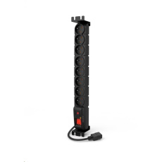 19" rozvodný panel ACAR 8x230V s IEC konektorem pro UPS, vypínač, indikátor napětí, přepěťová ochrana, kabel 3m 19" rozvodný panel ACAR 8x230V s IEC konektorem pro UPS, vypínač, indikátor napětí, přepěťová ochrana, kabel 3m