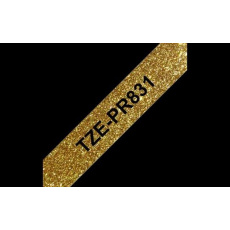 BROTHER TZe-PR831- kazeta TZ šířky 12mm, laminovaná TZe-PR831 PREMIUM GOLD / zlatá páska / černá písmo BROTHER TZe-PR831- kazeta TZ šířky 12mm, laminovaná TZe-PR831 PREMIUM GOLD / zlatá páska / černá písmo