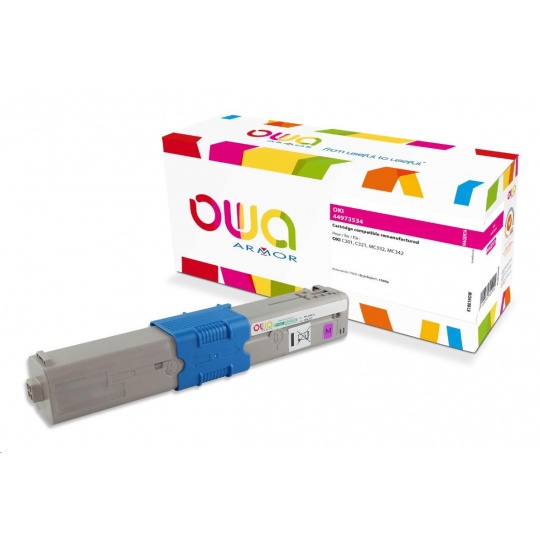 OWA Armor toner pro OKI C301, C321, MC332, MC342, 1500p, 44973534, červená/magenta