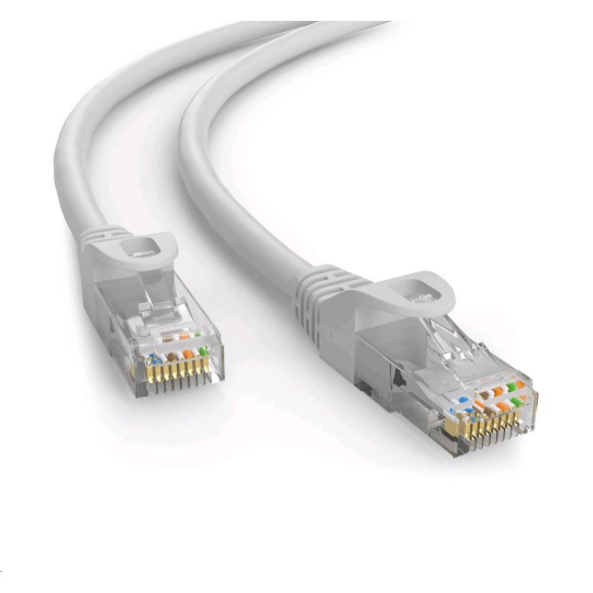 C-TECH kabel patchcord Cat6e, UTP, šedý, 30m