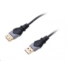 CONNECT IT Wirez HQ Kabel USB 2.0 A-A prodlužovací 1,8m, stíněný, zlacené konektory