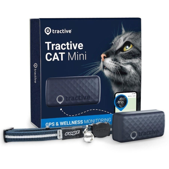 Tractive GPS CAT Mini – sledování polohy a aktivity pro kočky - tmavě modrý Tractive GPS CAT Mini – sledování polohy a aktivity pro kočky - tmavě modrý