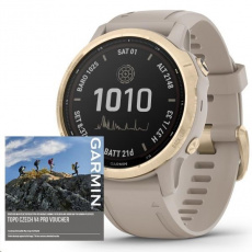 Garmin fenix6S PRO Solar, LightGold/Sand Band (MAP/Music) Garmin fenix6S PRO Solar, LightGold/Sand Band (MAP/Music)