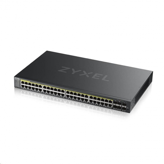 Zyxel GS2220-50HP 50-port L2 Managed Gigabit PoE Switch, 44x gigabit RJ45, 4x gigabit RJ45/SFP, 2x SFP, PoE 375W