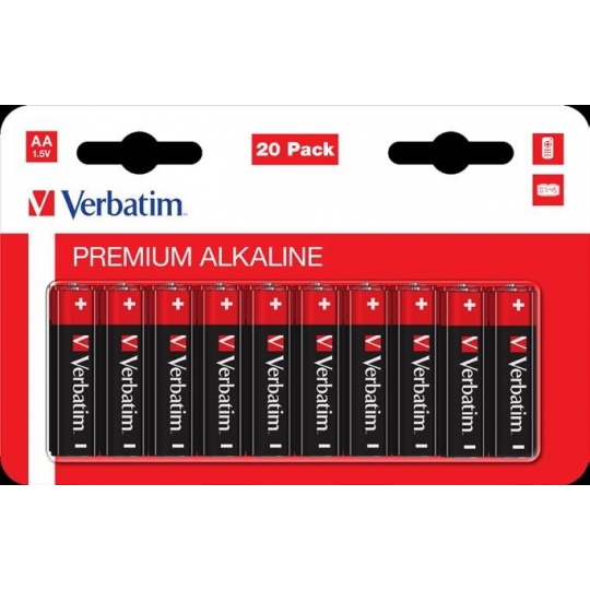 VERBATIM  Alkalická Baterie AA 20 Pack / LR6