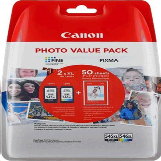 Canon CARTRIDGE PG-545XL/CL-546XL-fotopapír GP 501 multipack pro Pixma MG a Pixma TS 305, 3150, 3151 (400 str.)