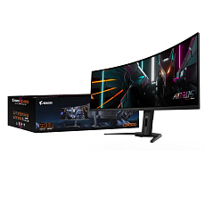 BAZAR GIGABYTE LCD - 49" Gaming monitor AORUS CO49DQ, OLED, 5120x1440 DQHD 32:9, 144Hz, 1.5M:1, 250cd/m2 ROZBALENO BAZAR GIGABYTE LCD - 49" Gaming monitor AORUS CO49DQ, OLED, 5120x1440 DQHD 32:9, 144Hz, 1.5M:1, 250cd/m2 ROZBALENO