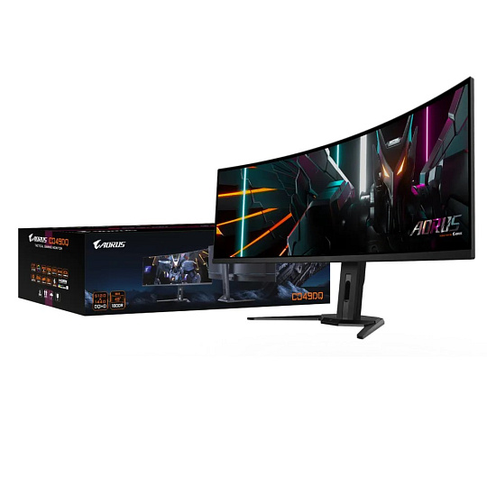 BAZAR GIGABYTE LCD - 49" Gaming monitor AORUS CO49DQ, OLED, 5120x1440 DQHD 32:9, 144Hz, 1.5M:1, 250cd/m2 ROZBALENO BAZAR GIGABYTE LCD - 49" Gaming monitor AORUS CO49DQ, OLED, 5120x1440 DQHD 32:9, 144Hz, 1.5M:1, 250cd/m2 ROZBALENO