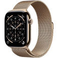 Apple Watch Series 11 GPS + Cellular 46mm Gold Titanium Case with Gold Milanese Loop - M/L