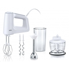Braun MultiMix 3 HM3135 ruční šlehač, 500 W, 5 rychlostí, rozsáhlé příslušenství, bílý Braun MultiMix 3 HM3135 ruční šlehač, 500 W, 5 rychlostí, rozsáhlé příslušenství, bílý