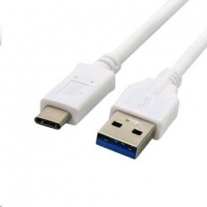 C-TECH kabel USB 2.0 AM na Type-C (AM/CM), 2m, bílá