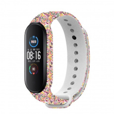 Rhinotech řemínek pro Xiaomi Mi Band 6 bílá - motiv karneval Rhinotech řemínek pro Xiaomi Mi Band 6 bílá - motiv karneval