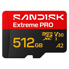 SanDisk micro SDXC Extreme PRO 512GB UHS-I U3 (250R/170W MB/s, UHS-I U3 V30) + adaptér SanDisk micro SDXC Extreme PRO 512GB UHS-I U3 (250R/170W MB/s, UHS-I U3 V30) + adaptér