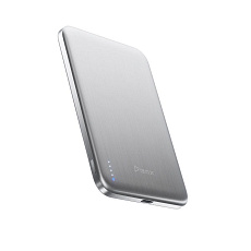 BMX SolidSafe™ Air Titanium 5K Qi2 Wireless Magnetic Power Bank, Silver BMX SolidSafe™ Air Titanium 5K Qi2 Wireless Magnetic Power Bank, Silver