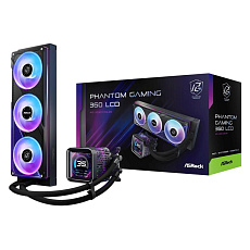 ASROCK Vodní chladič Phantom Gaming 360 LCD, 3x120mm, ARGB, LGA1851, AM5, černá ASROCK Vodní chladič Phantom Gaming 360 LCD, 3x120mm, ARGB, LGA1851, AM5, černá