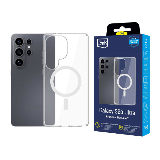 3mk ochranný kryt EverClear MagCase pro Samsung Galaxy S26 Ultra 3mk ochranný kryt EverClear MagCase pro Samsung Galaxy S26 Ultra