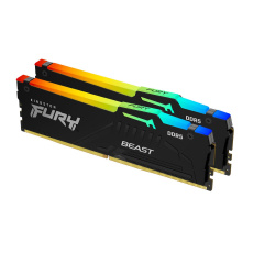 KINGSTON DIMM DDR5 32GB (Kit of 2) 6400MT/s CL32 Non-ECC FURY Beast RGB XMP, Černá