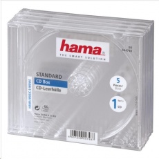 Hama náhradný cd obal, priehľadný, 5 ks Hama náhradný cd obal, priehľadný, 5 ks