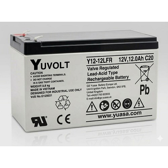 Baterie - YUVOLT Y12-12FR (12V; 12Ah; faston F2-6,3mm; životnost 3-5let) Baterie - YUVOLT Y12-12FR (12V; 12Ah; faston F2-6,3mm; životnost 3-5let)