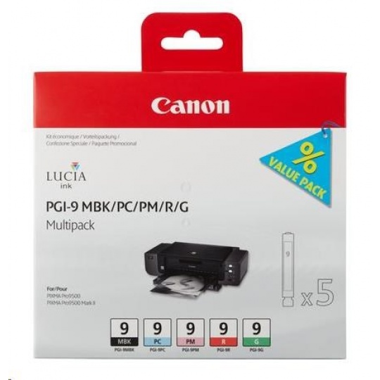 Canon Cartridge  PGI-9 MBK/PC/PM/R/G černá a barevná MULTI-PACK pro PIXMA iX7000