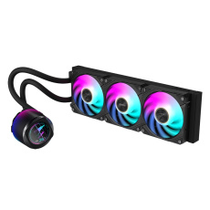 GIGABYTE vodní chladič AORUS WATERFORCE X II 360, 2x120mm ARGB, LCD displej, LGA1851, AM5 GIGABYTE vodní chladič AORUS WATERFORCE X II 360, 2x120mm ARGB, LCD displej, LGA1851, AM5