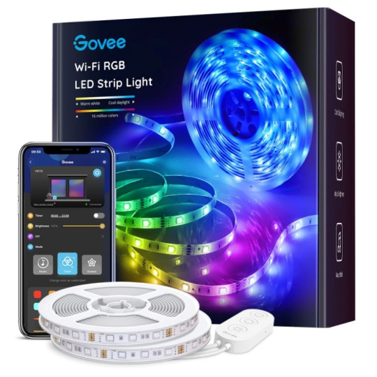 BAZAR - Govee WiFi RGB Smart LED pásek 10m - Poškozený obal (Komplet) BAZAR - Govee WiFi RGB Smart LED pásek 10m - Poškozený obal (Komplet)