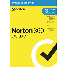NORTON 360 DELUXE 25GB +VPN 1 uživatel pro 3 zařízení na 1 rok ESD 1+1 (50%) NORTON 360 DELUXE 25GB +VPN 1 uživatel pro 3 zařízení na 1 rok ESD 1+1 (50%)
