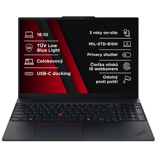 BAZAR - LENOVO NTB ThinkPad E16 AMD G3 - Ryzen5 230,16" WUXGA,16GB,512SSD,FHD+IRcam,W11H - Poškozený obal BAZAR - LENOVO NTB ThinkPad E16 AMD G3 - Ryzen5 230,16" WUXGA,16GB,512SSD,FHD+IRcam,W11H - Poškozený obal