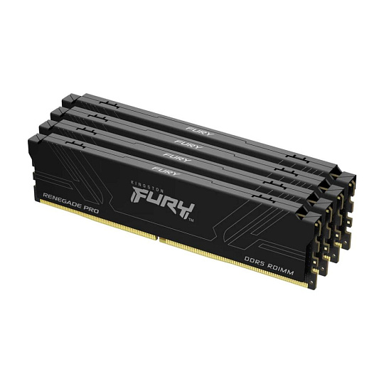 KINGSTON DIMM DDR5 64GB (Kit of 4) 7600MT/s CL40 FURY Renegade Pro Black KINGSTON DIMM DDR5 64GB (Kit of 4) 7600MT/s CL40 FURY Renegade Pro Black