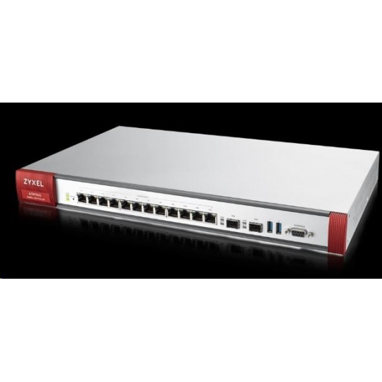 Zyxel ATP700 firewall, 12 Gigabit user-definable ports, 2*SFP, 2* USB with 1 Yr Bundle