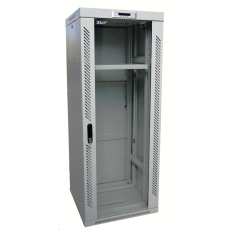 LEXI-Net 19" stojanový rozvaděč 32U 600x600 rozebiratelný, ventilační jednotka, termostat, kolečka, 600kg, sklo, šedý