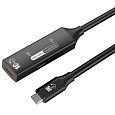 PremiumCord USB-C 3.2 Gen 2 repeater a prodlužovací kabel Male-Female, 10Gbps Aluminium 10m