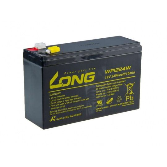 Long 12V 6Ah olověný akumulátor HighRate F2