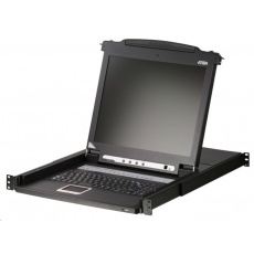 ATEN 16-port KVM PS/2+USB, OSD, rack, 17" LCD, touchpad, klávesnice