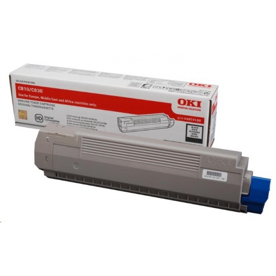 OKI Černá toner do C810/C830<>br>  <b>Kapacita:</b> 8 000 str. při 5% krytí.