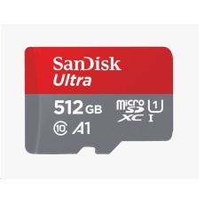 SanDisk MicroSDXC karta 512GB Ultra (150 MB/s, A1 Class 10 UHS-I) + adaptér