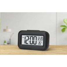 WG - Budík s vnitřním teploměrem WG DigiTherm Alarm / black WG - Budík s vnitřním teploměrem WG DigiTherm Alarm / black