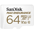 SanDisk MicroSDHC karta 64GB MAX Endurance + adaptér, 30,000 hodin