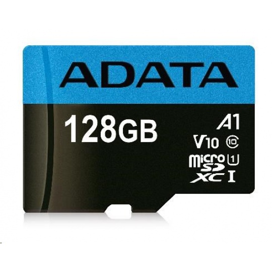 ADATA MicroSDXC karta 128GB Premier UHS-I Class 10 + adaptér