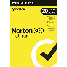 NORTON 360 PLATINUM 100GB +VPN 1 uživatel pro 20 zařízení na 1 rok ESD 1+1 (50%) NORTON 360 PLATINUM 100GB +VPN 1 uživatel pro 20 zařízení na 1 rok ESD 1+1 (50%)