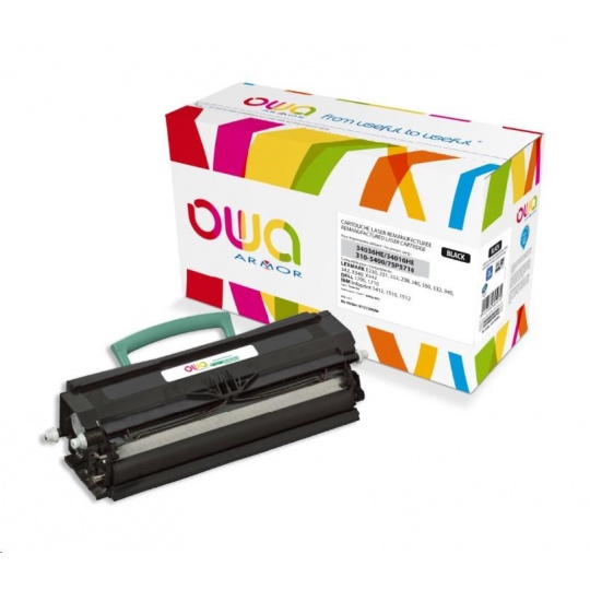 OWA Armor toner pro LEXMARK E230, 331, 232, 330, 331, 332, 238, 240, 340, 342, X340,X342,6000 Stran,12A8405, černá/black