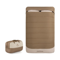 Naturehike dvojitý spací pytel s upevněním k matraci 4,8 kg - hnědý Naturehike dvojitý spací pytel s upevněním k matraci 4,8 kg - hnědý